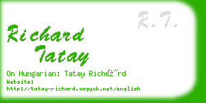 richard tatay business card